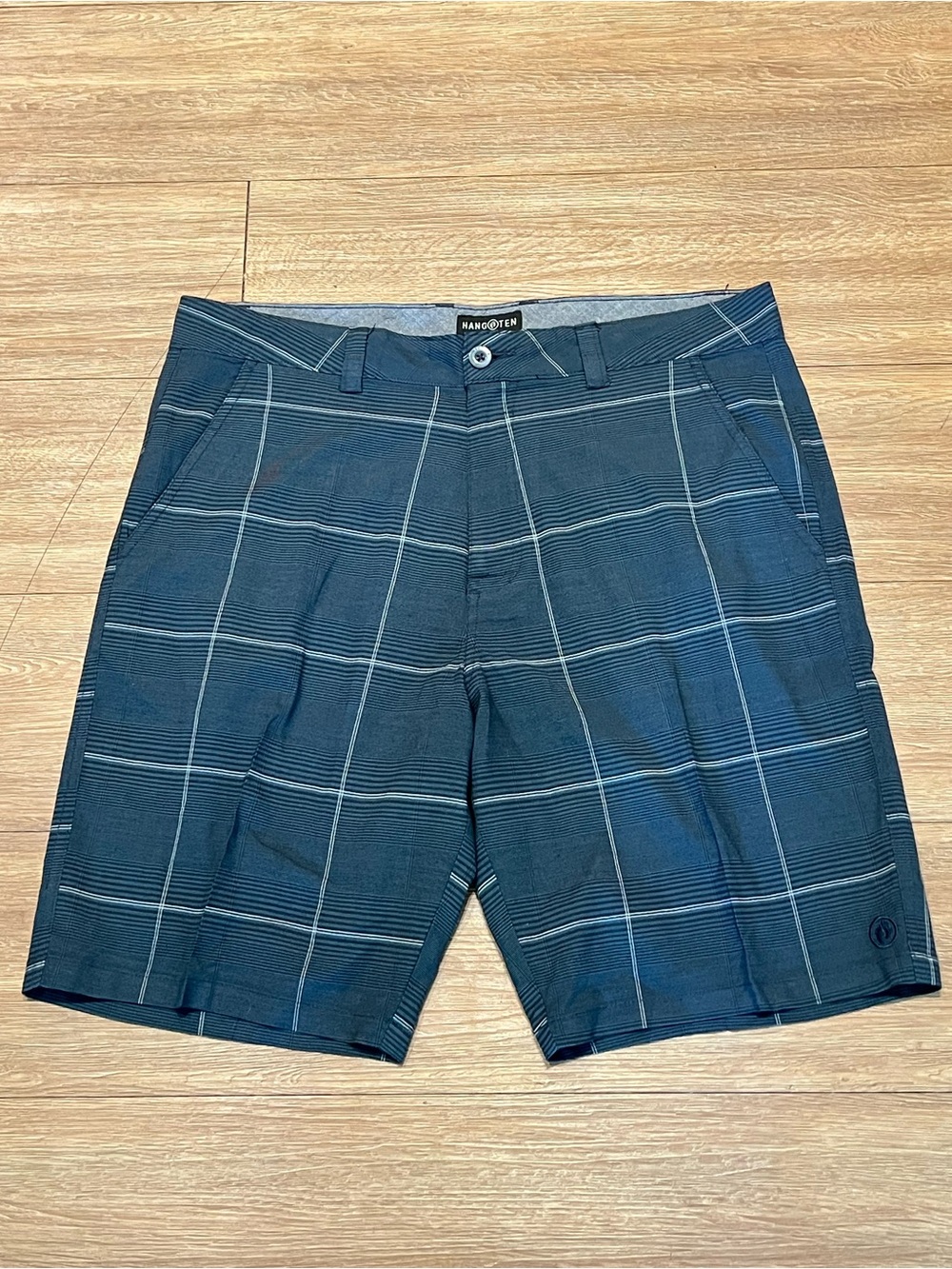 Hang Ten Men's Navy Windowpane Shorts